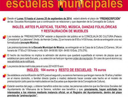 Escuelas Municipales de Cultura
