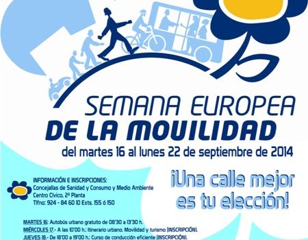 La Semana Europea de la Movilidad se celebra del 16 al 22 de septiembre