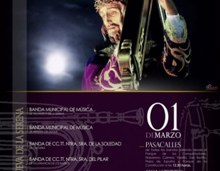 Alrededor de 400 músicos se darán cita en el I Certamen de Bandas “Ciudad de la Serena”