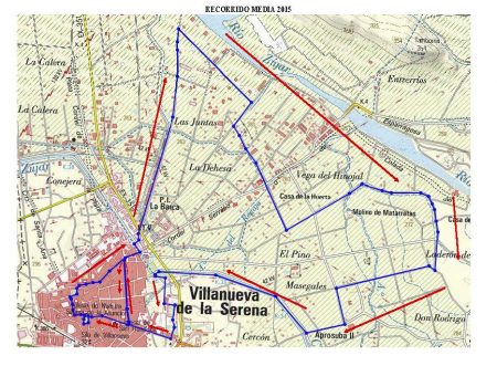 Recorrido VIII Media Maraton Ciudad de Villanueva