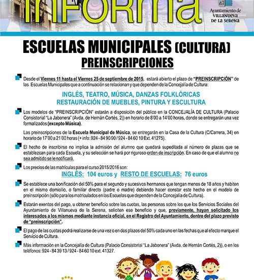 tu ayuntamiento informa Inscripciones EE.MM. Cultura 2015 2016 lite.jpg