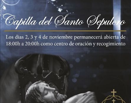 La capilla del Santo Sepulcro abrirá para la oración los días 2, 3 y 4