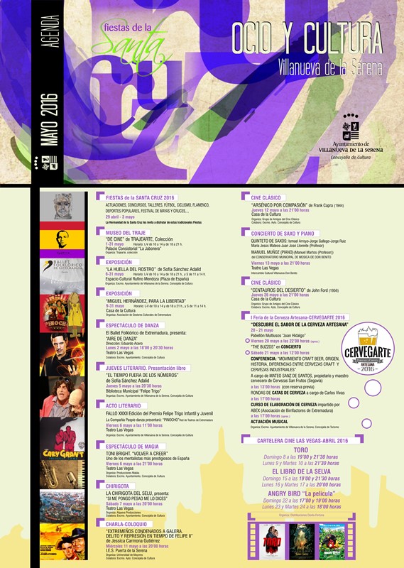 Cartel AGENDA MAYO 2016 r 3a404