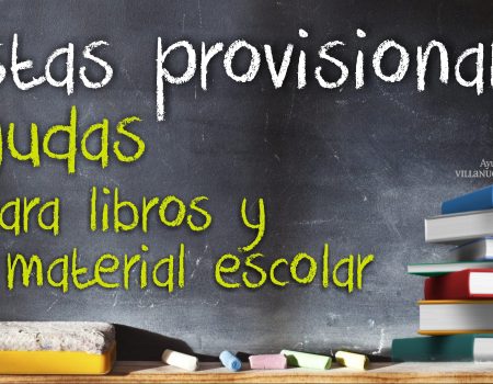 Listado provisional de Ayudas para libros y material escolar