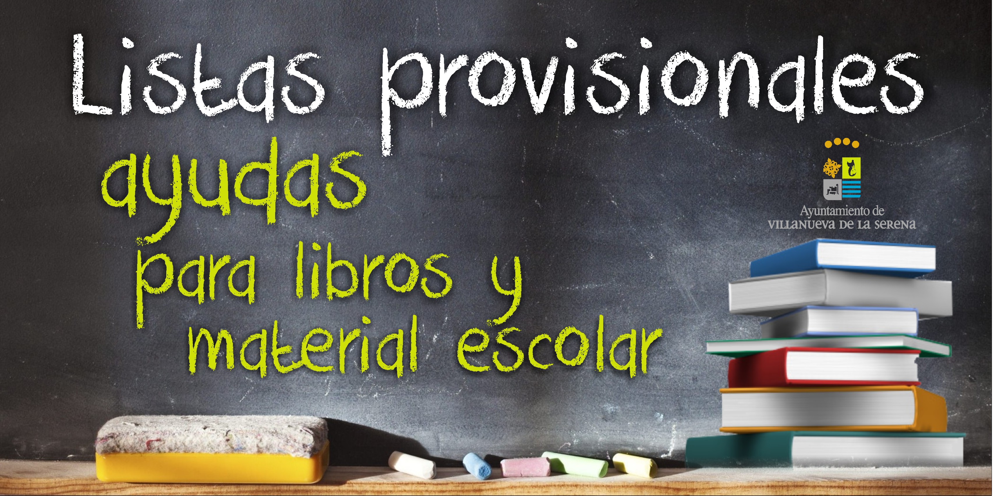 Lista provisional de beneficiarios de ayudas para libros y material escolar