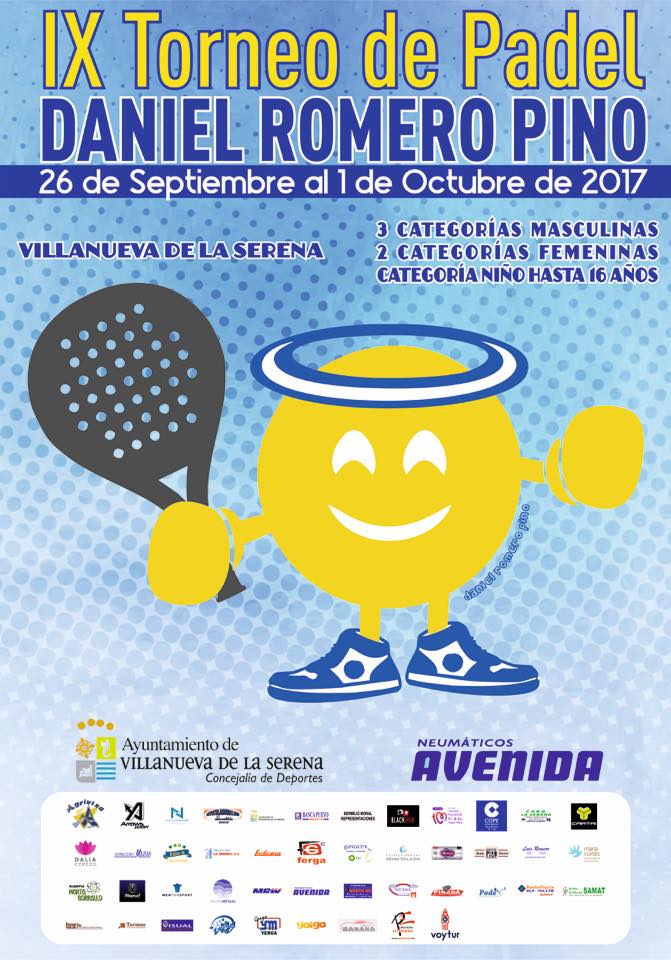 cartel Torneo de padel daniel romero pino 032b1