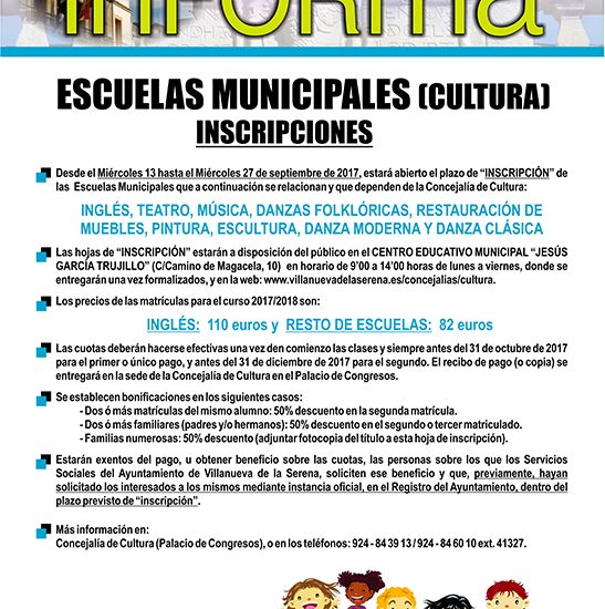 tu ayuntamiento informa Inscripciones 2017 2018.JPG