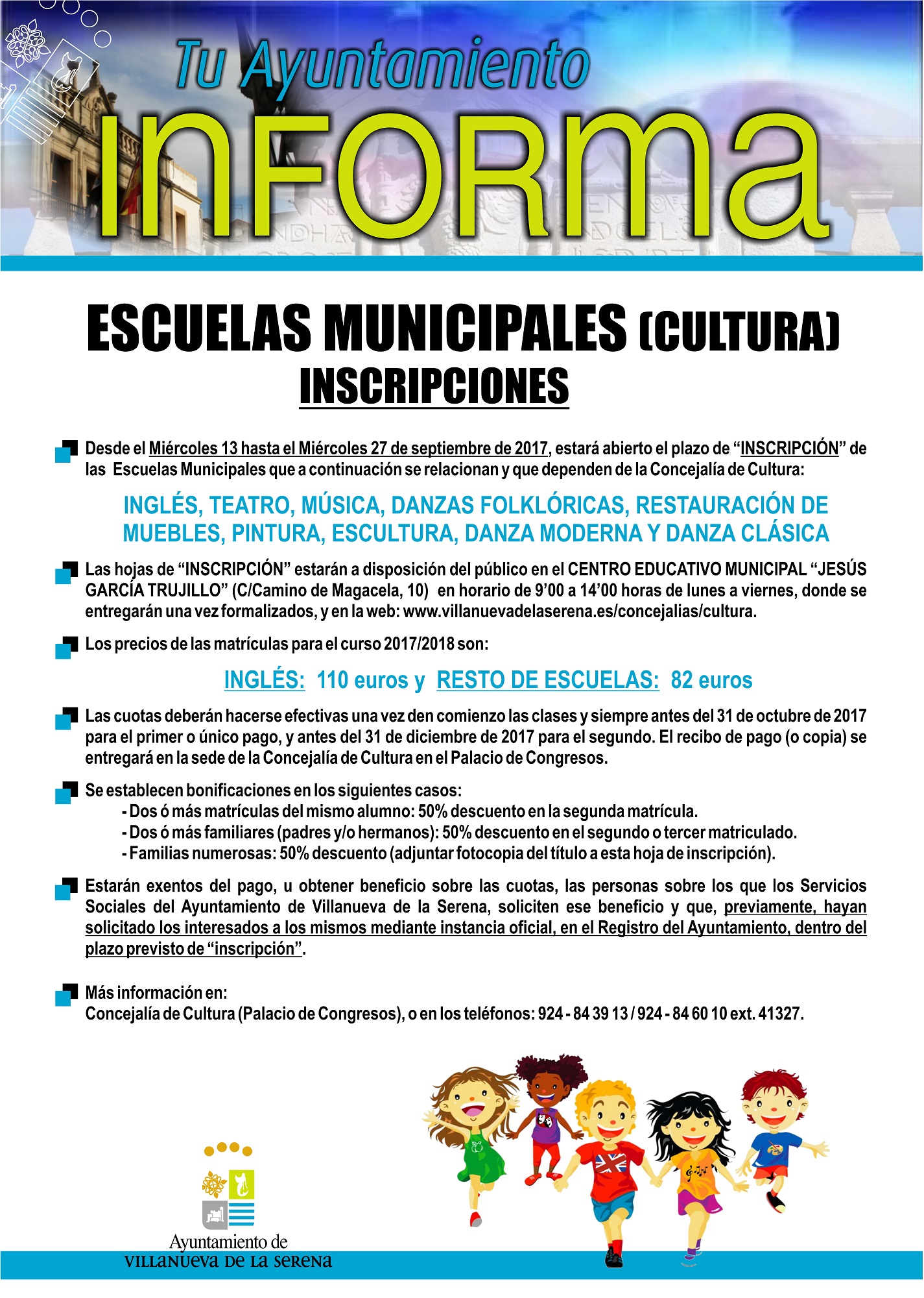 tu ayuntamiento informa Inscripciones 2017 2018 red 30afe