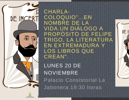 El lunes 20 comienza la Semana Literaria Felipe Trigo con una charla-coloquio y un concierto