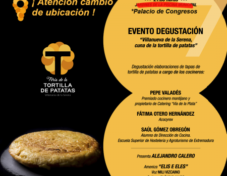El evento degustación de la tortilla de patatas, será en el Palacio de Congresos y no en la piscina de verano