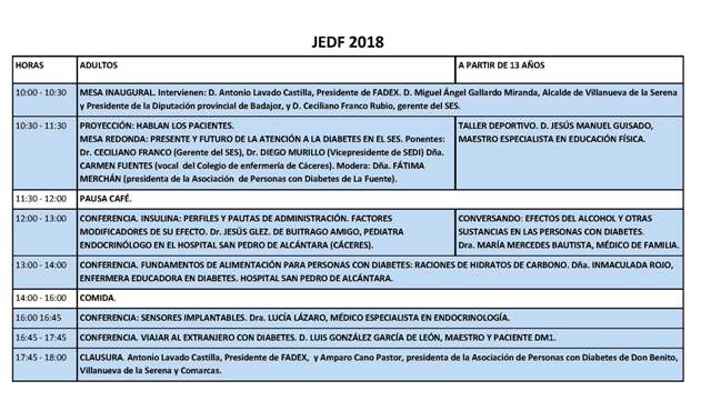 Programa Jornada Educación Diabetológica 2ba92