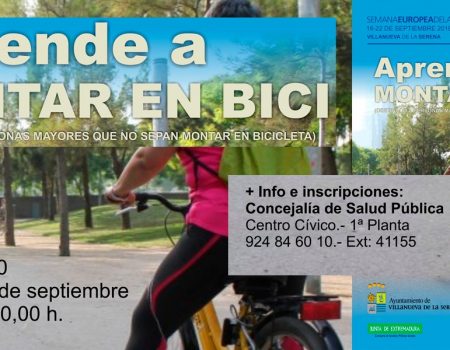 Aprende a montar en bici. Semana Europea de la Movilidad.