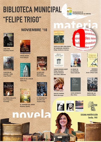 BIBLIOTECA CARTEL NOVEDADES MES DE NOVIEMBRE ADULTOS adultos 63524