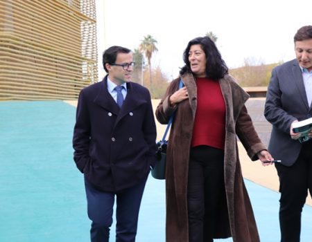 La escritora Almudena Grandes, en el XI encuentro de Clubes de Lectura de Extremadura