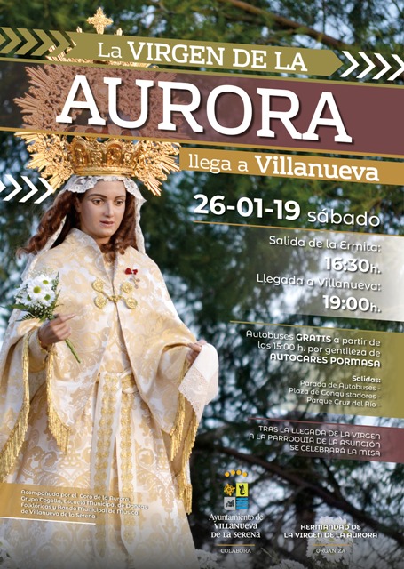 CARTEL LLEGADA VIRGEN DE LA AURORA 2019 6abff