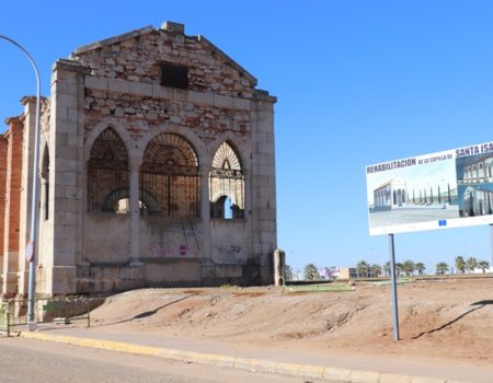 Ya se puede visualizar, como quedará la Capilla Santa Isabel, tras su rehabilitación