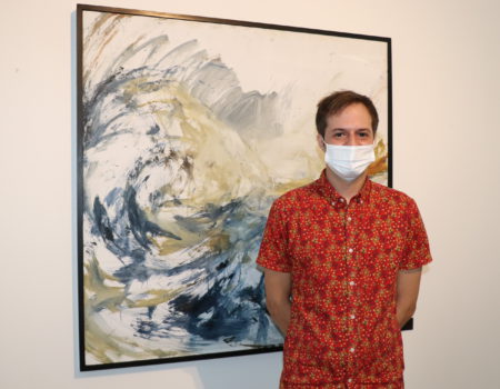 La exposición “Azul” de Eduardo Chozas Bohoyo, en la sala de exposiciones Rufino Mendoza