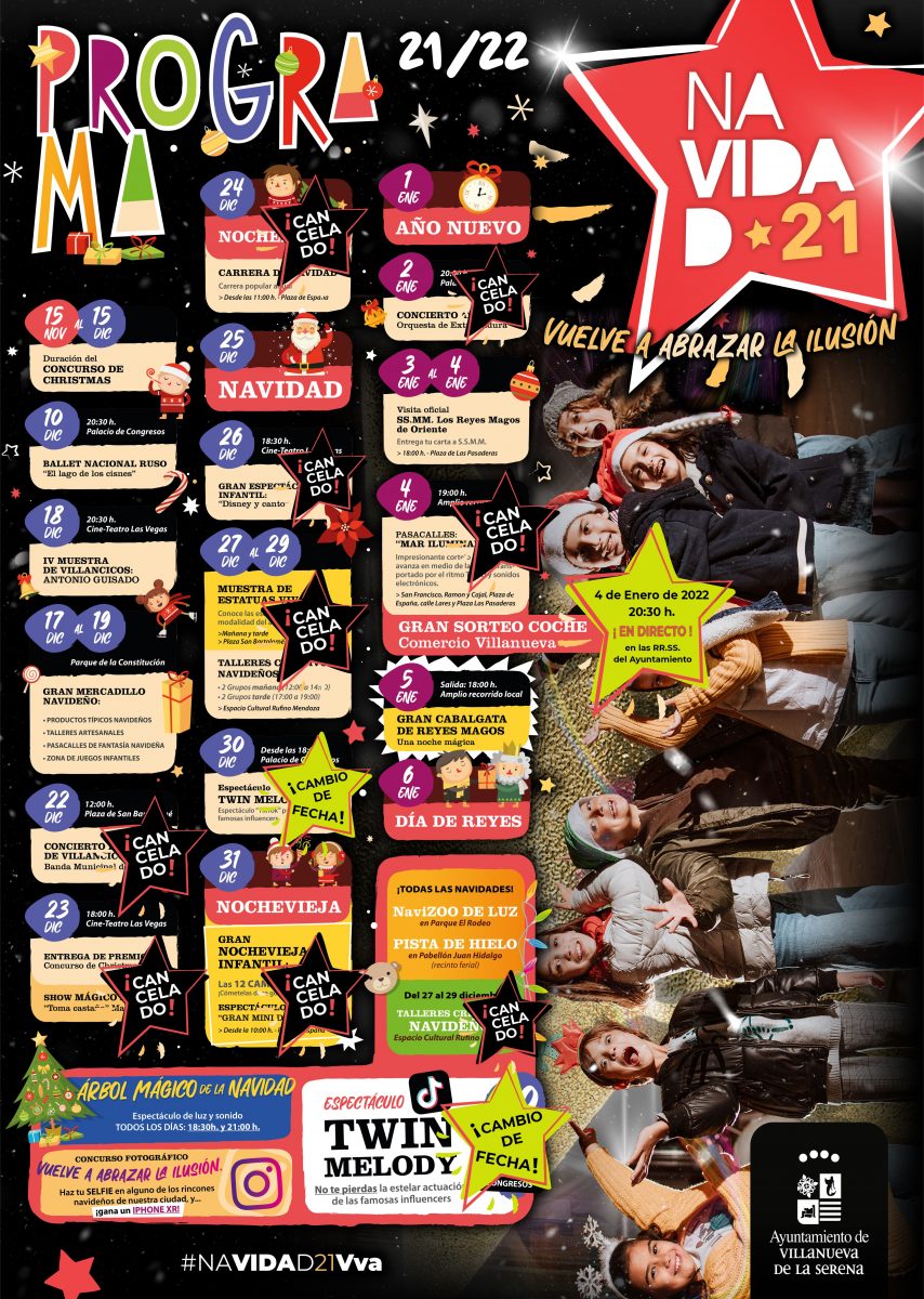 CARTEL CANCELACIÓN ACTOS NAVIDEÑOS