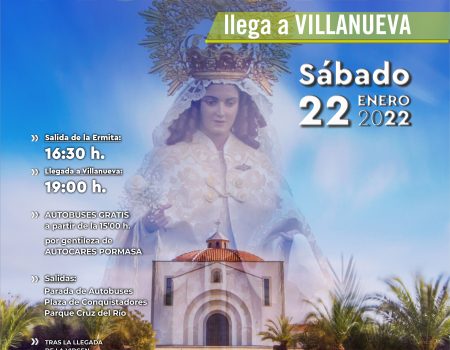 Este sábado 22, la Virgen de la Aurora regresa a Villanueva