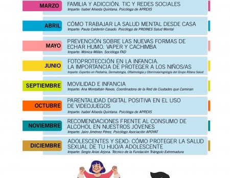 La actividad “Educando en familia” comienza en marzo y se desarrollará hasta diciembre