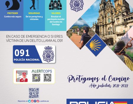 La Policía Nacional edita un díptico con recomendaciones para peregrinos del Camino de Santiago que pasen por Villanueva