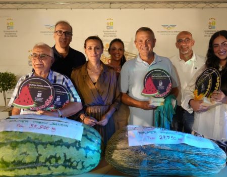Antonio González y Juan Vicente Manchado, ganadores del 61 concurso de sandía y melón “Rufino Pineda Mendoza”