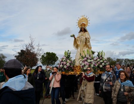 La Virgen de la Aurora ya se encuentra en la ciudad