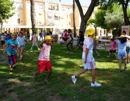 Actividades infantiles en la plaza de Salamanca el 7 de agosto