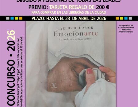 La biblioteca municipal Felipe Trigo organiza una nueva edición del concurso “Bookface” para celebrar el día del Libro