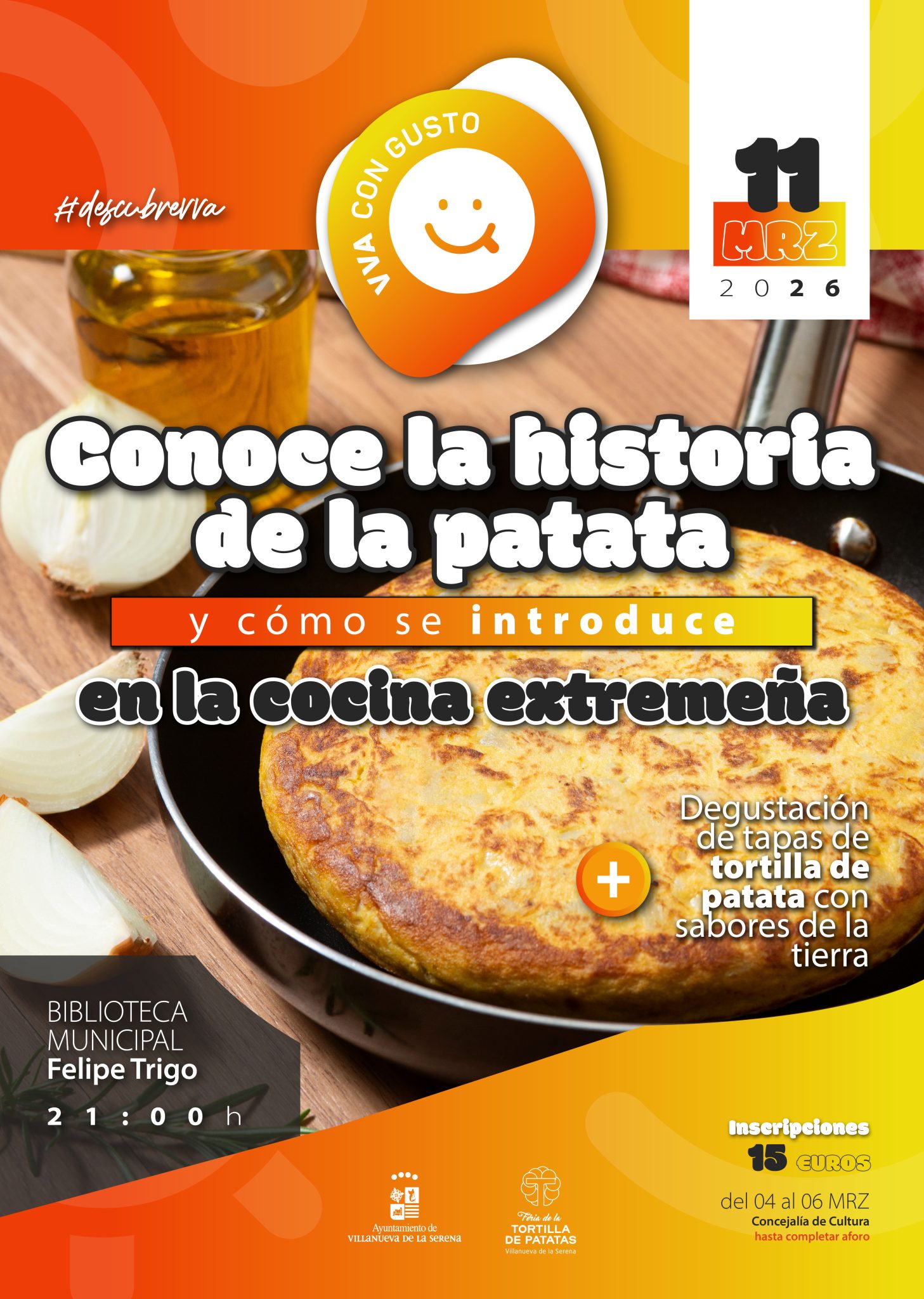 El miércoles 11, charla y degustación de tapas de tortilla de patatas con sabor regional