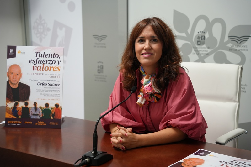 Villanueva de la Serena acoge el 16 de octubre el coloquio “Talento, esfuerzo y valores: el deporte nos hace crecer”