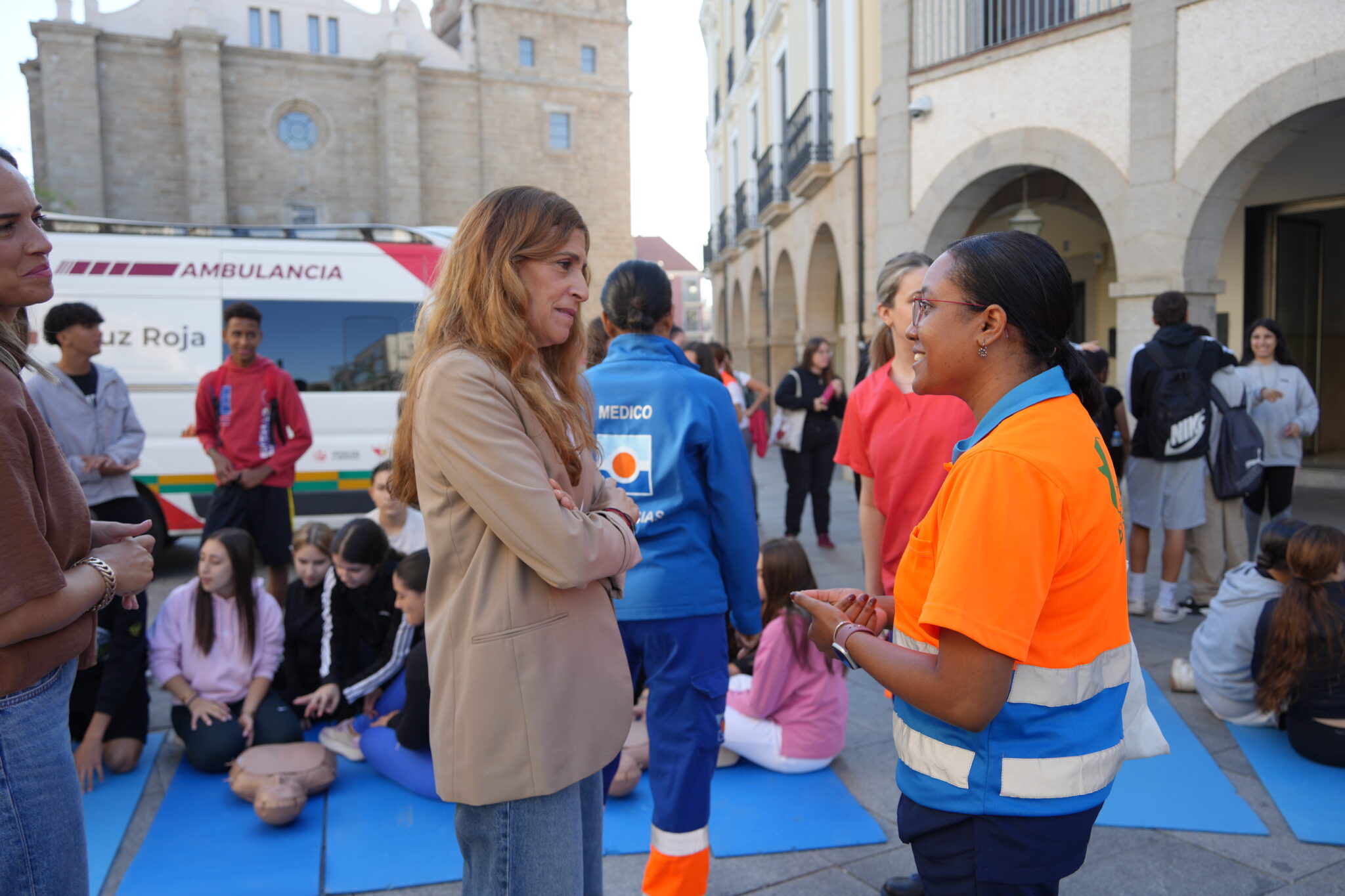 La plaza de España acoge la celebración del Día Mundial de la Reanimación Cardiopulmonar